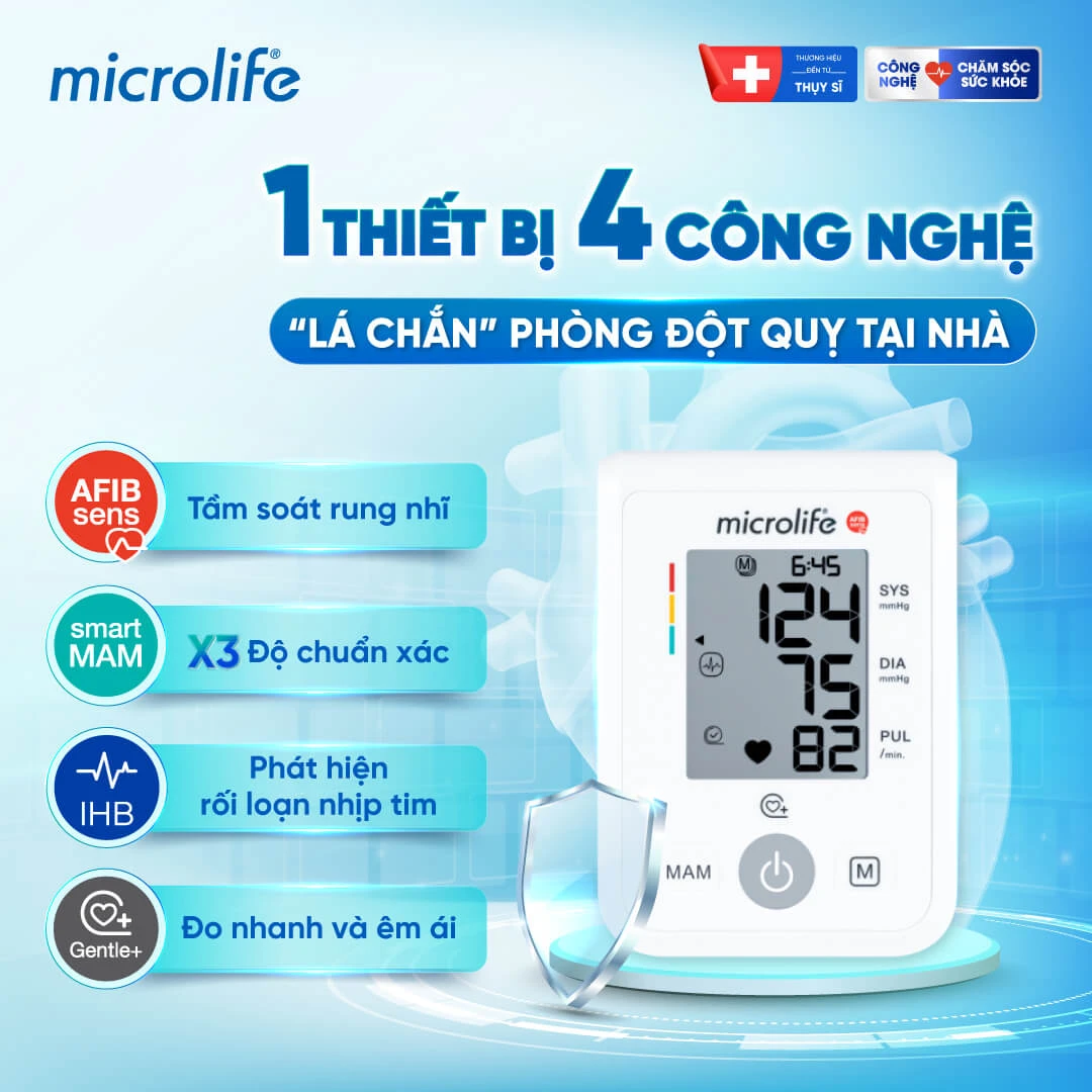 Máy đo huyết áp microlife B1 AFIB