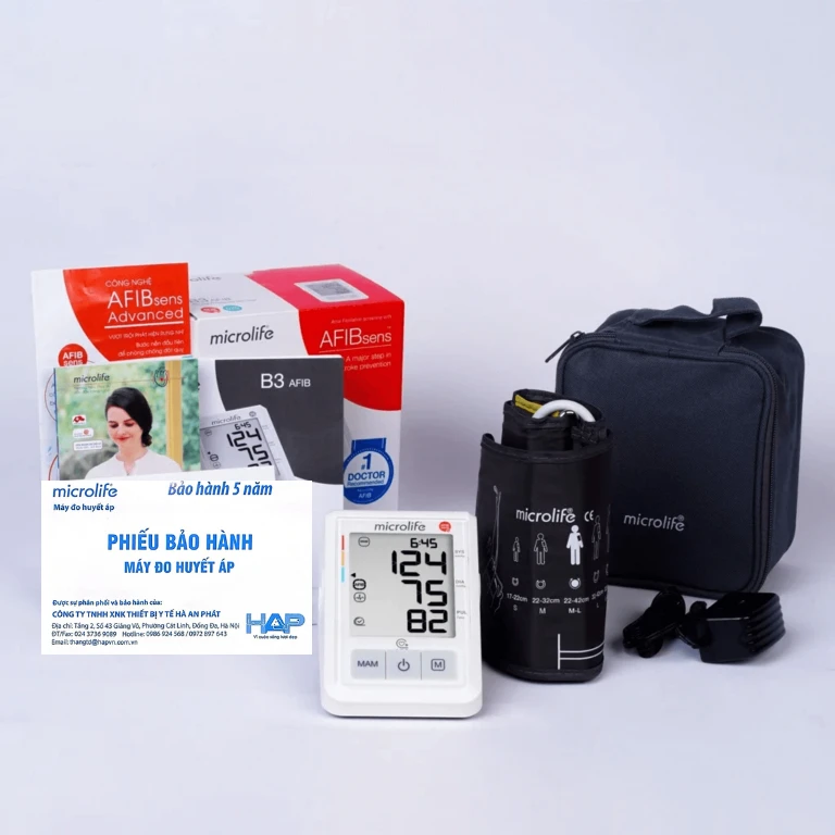 Máy đo huyết áp Microlife B3 AFIB – Máy đo huyết áp bắp tay